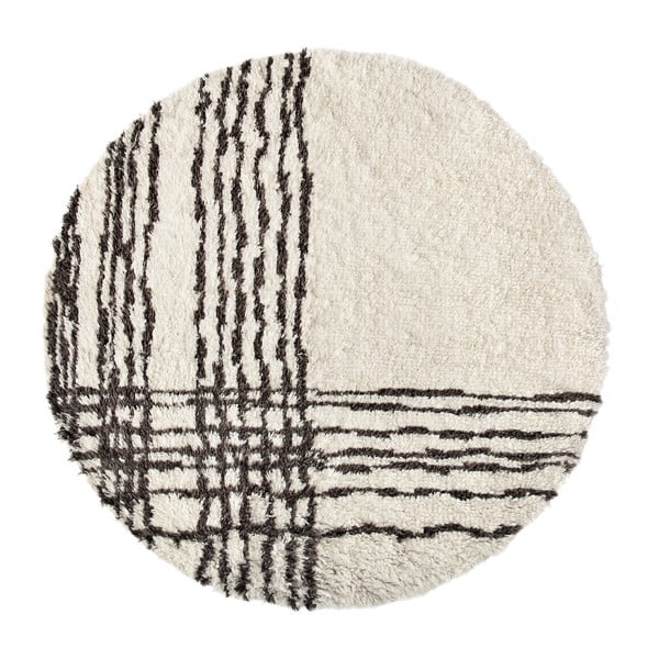 Vlnený koberec Linen Efrain, ⌀ 200 cm