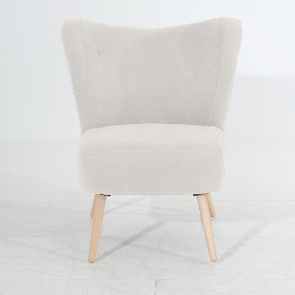 Krémové kreslo Max Winzer Sari Velur-image-1