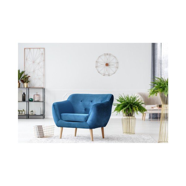 Modré kreslo Mazzini Sofas Amelie-image-3