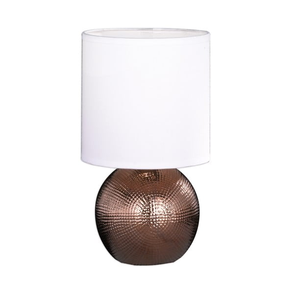 Bielo-hnedá stolová lampa Fischer & Honsel Foro