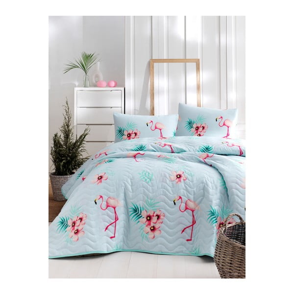Set bavlnenej prikrývky cez posteľ a obliečky na vankúš Lura Parejo, 160 × 220 cm