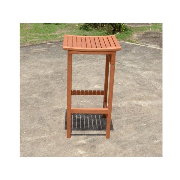 Hnedé drevené záhradné barové stoličky v súprave 2 ks Palmdale – Garden Pleasure-image-3