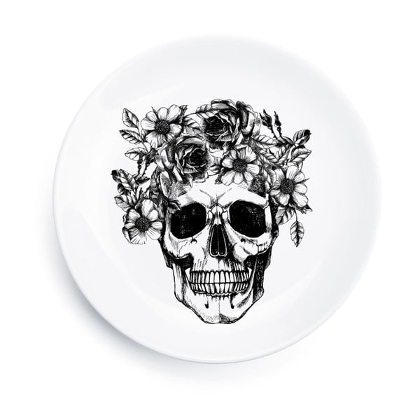 Porcelánový tanier Skull, 25 cm