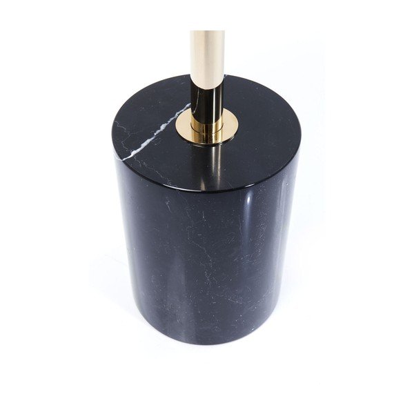 Čierny odkladací stolík s podnožím v zlatej farbe Kare Design San Remo Base, ø 46 cm-image-3