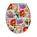 WC sedadlo s jednoduchým zatváraním Wenko Pop Art, 45,5 × 38 cm