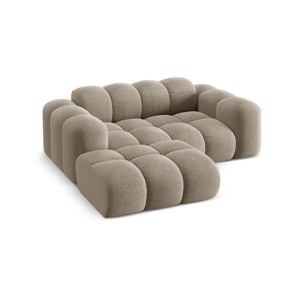 Svetlohnedá ženilková rohová pohovka (ľavý roh/s leňoškou) Treno – Cosmopolitan Design-image-2