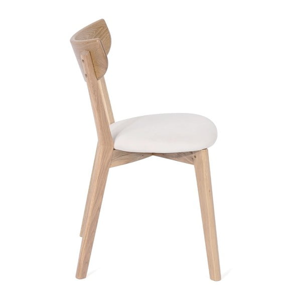 Jedálenská stolička z dubového dreva s bielym sedákom Arch - Bonami Essentials-image-1