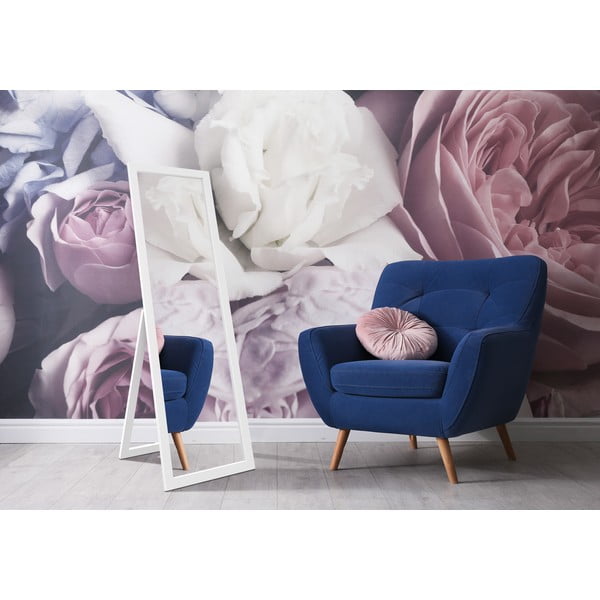 Stojacie zrkadlo v bielom ráme Styler Sicilia, 46 x 146 cm-image-1