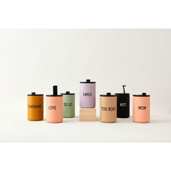 Ružový/béžový termo hrnček 350 ml Mom – Design Letters-image-3