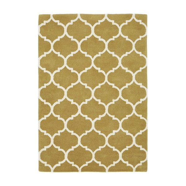 Okrovožltý ručne tkaný vlnený koberec 200x290 cm Albany – Asiatic Carpets