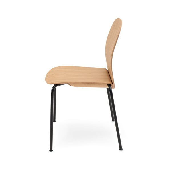 Stohovateľné jedálenské stoličky v súprave 2 ks v dekore duba v prírodnej farbe Book – Gazzda-image-3