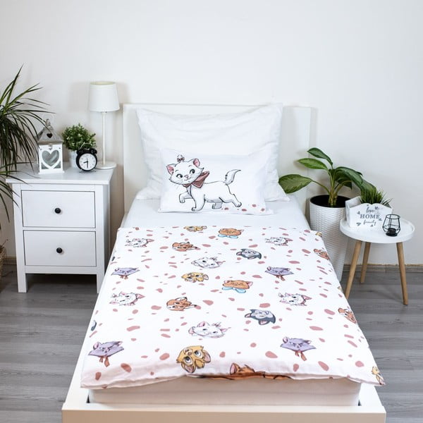 Biela bavlnená detská obliečka do postieľky 100x135 cm Marie Cat "Friends" – Jerry Fabrics-image-2