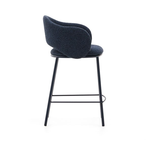 Tmavomodrá barová stolička (výška sedadla 65 cm) Maina – Kave Home-image-3