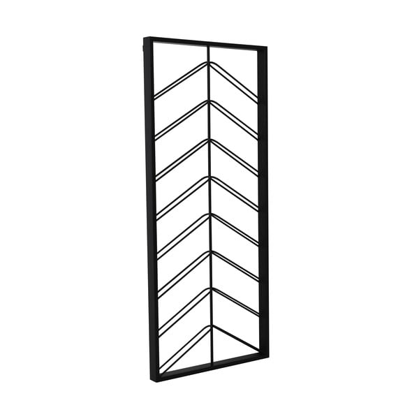 Čierny nástenný kovový regál na víno počet fliaš 16 70x160x6 cm Malbeo – Light & Living-image-2