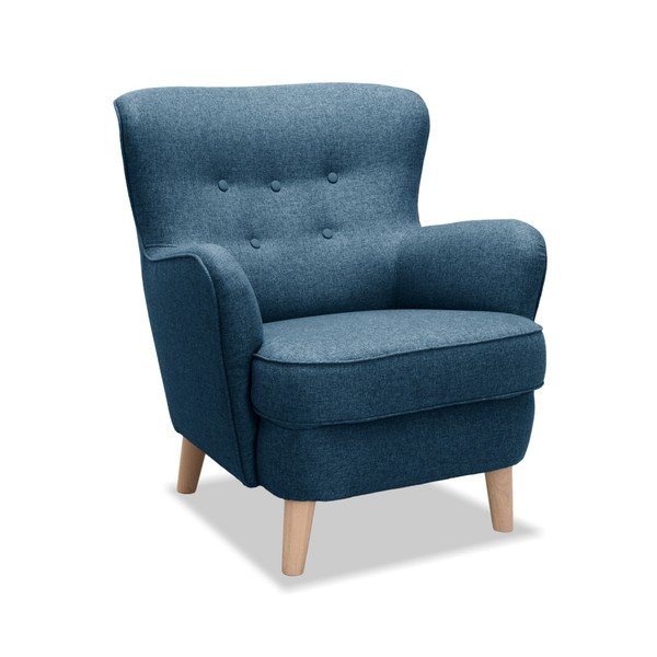 Modré kreslo ušiak Vivonita Eden