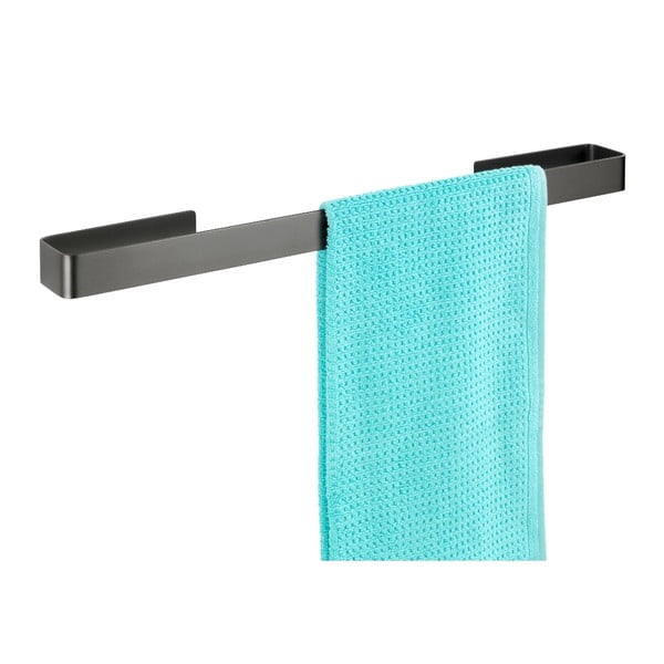 Antracitovosivý nástenný samodržiaci vešiak na uteráky Wenko Montella, dĺžka 61 cm-image-3