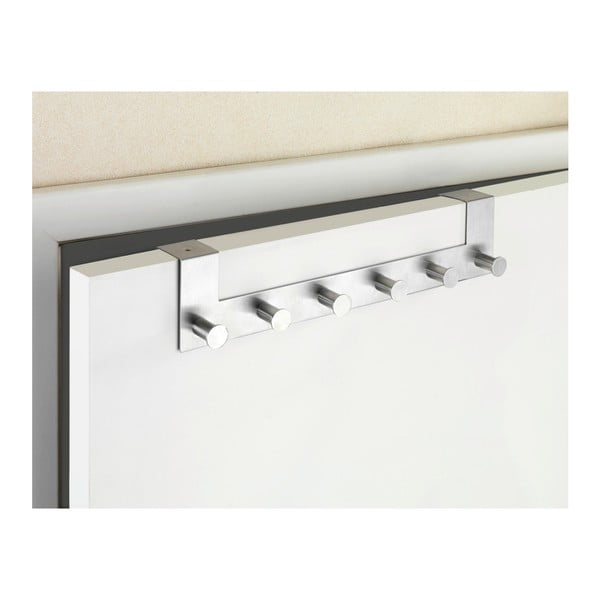 Závesný vešiak na dvere so 6 háčikmi v striebornej farbe Wenko Celano-image-4