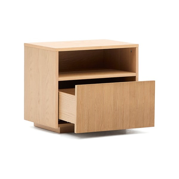 Nočný stolík v dekore duba v prírodnej farbe Helvine – Kave Home-image-4