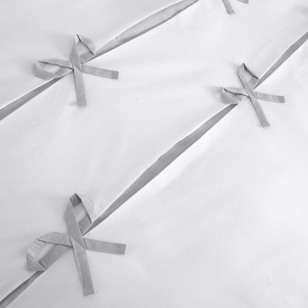 Bielo-sivé obliečky Catherine Lansfield Milo Bow, 135 x 200 cm-image-4