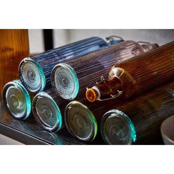 Ružová sklenená fľaša na vodu Bitz Kusintha, 750 ml-image-3