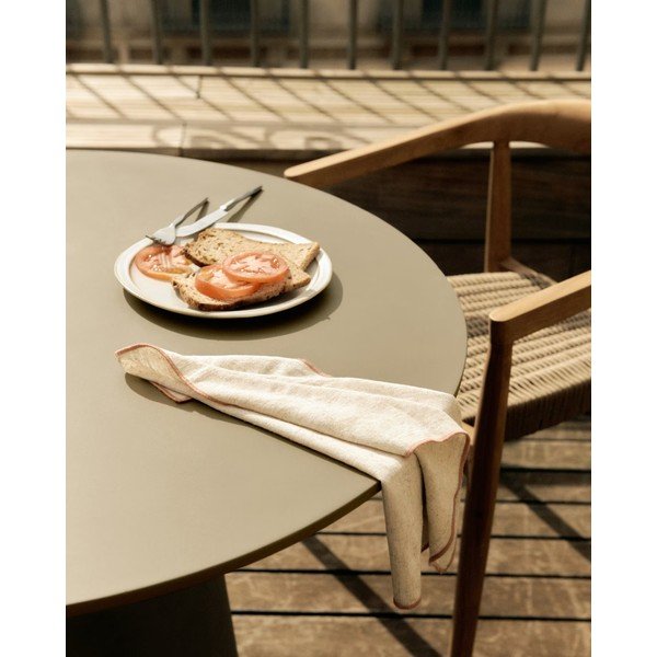 Betónový vonkajší jedálenský stôl Kave Home Itai, ⌀ 90 cm-image-2