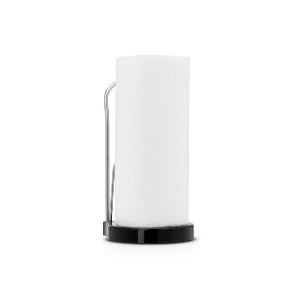 Lesklý čierny oceľový stojan na papierové utierky – Brabantia-image-2