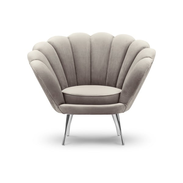 Béžové zamatové kreslo Interieurs 86 Varenne-image-3