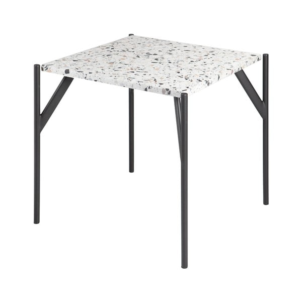 Príručný stôl s doskou z materiálu teraco RGE Terrazzo Cosmos, 50 x 50 cm