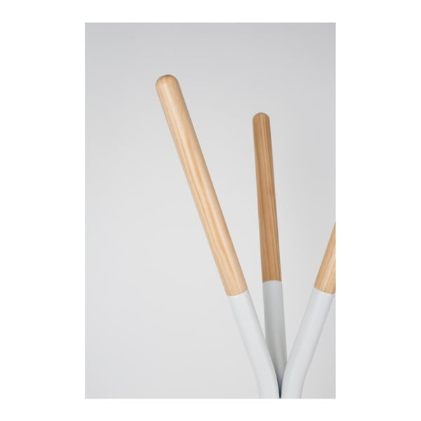 Bielo-prírodný vešiak na kabáty Pinnacle White-image-3