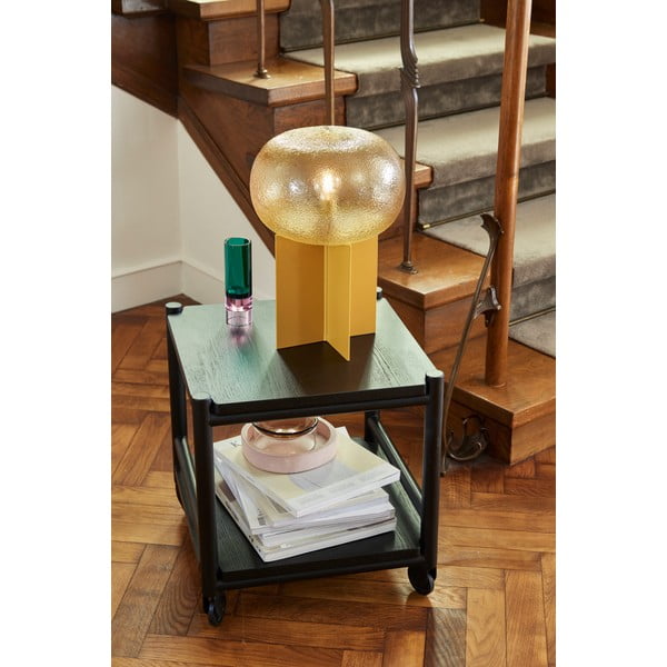 Oranžová stolová lampa so skleneným tienidlom (výška  36 cm) Podium – Hübsch-image-1