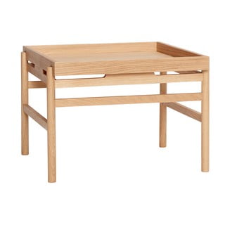 Odkladací stolík z dubového dreva Hübsch Cube, 60 x 63 cm