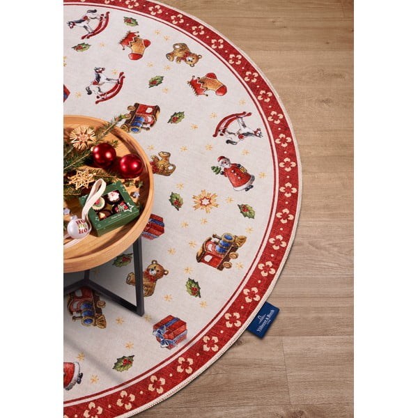 Červený okrúhly koberec s vianočným motívom ø 150 cm Red Christmas – Villeroy&Boch-image-3