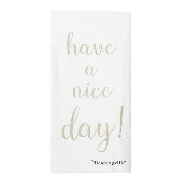 Sada 12 papierových obrúskov Bloomingville Nice Day, 40 × 40 cm