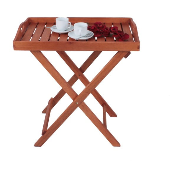 Záhradný stolík z eukalyptového dreva 42x67 cm Dallas – Garden Pleasure-image-2