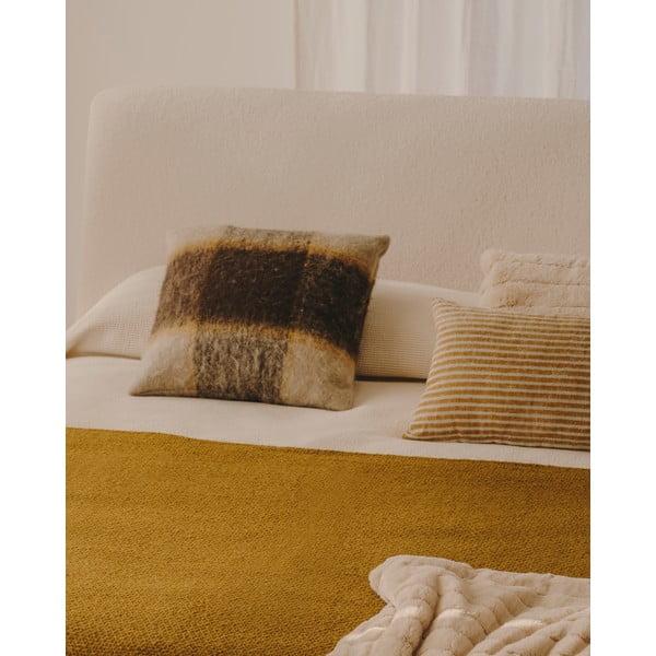 Pletená deka z vlny a zmesi vlákien 130x170 cm Melany – Kave Home-image-4