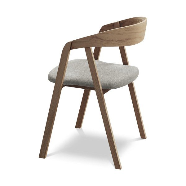 Svetlosivé jedálenské kreslo z masívneho dreva Erika – Makamii-image-3