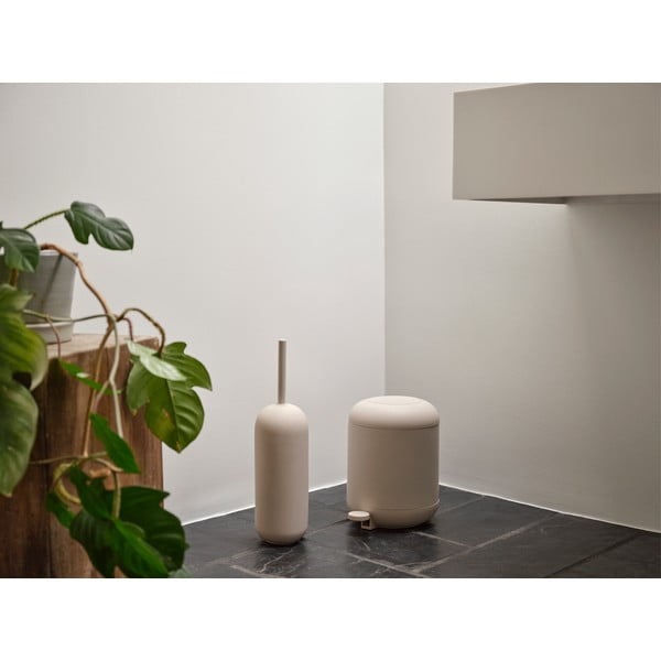 Béžový nášľapný plastový odpadkový kôš 4 l Sensu – Zone-image-1