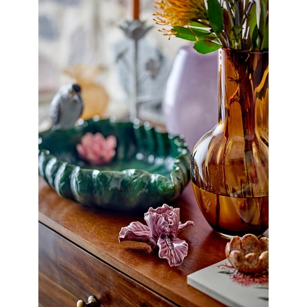 Hnedá sklenená ručne vyrobená váza (výška 27 cm) Saiqa – Bloomingville-image-1