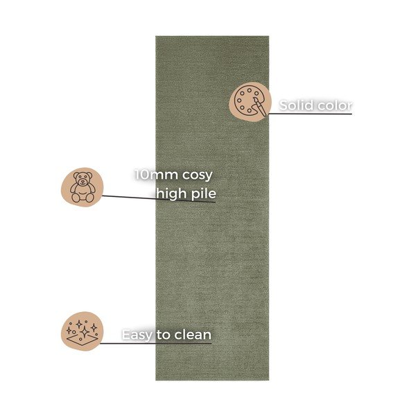 Tmavozelený behúň Mint Rugs Supersoft, 80 x 250 cm-image-4