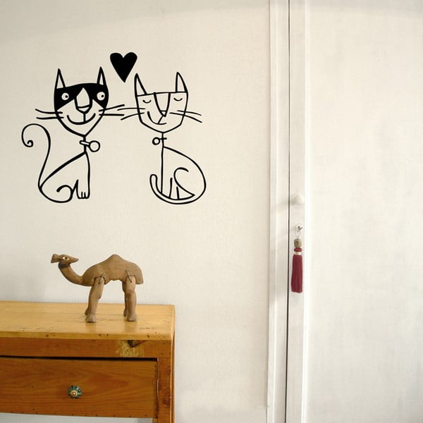 Samolepka Two cats 28x31 cm-image-1