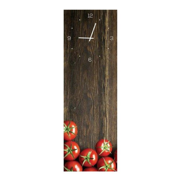 Sklenené hodiny DecoMalta Tomato, 20 x 60 cm

