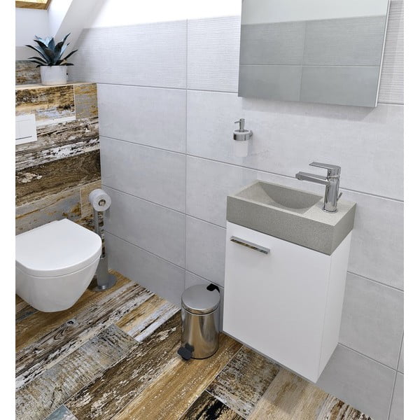 Svetlosivé betónové umývadlo 40x22 cm Crest – Sapho-image-3