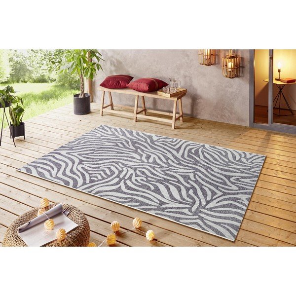 Sivo-béžový vonkajší koberec NORTHRUGS Cebra, 160 x 230 cm-image-1