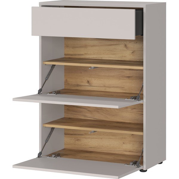 Krémovobiela matná skrinka 70x99x34 cm Binetto – Germania-image-2