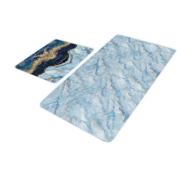 Modré kúpeľňové predložky v súprave 2 ks 60x100 cm – Mila Home