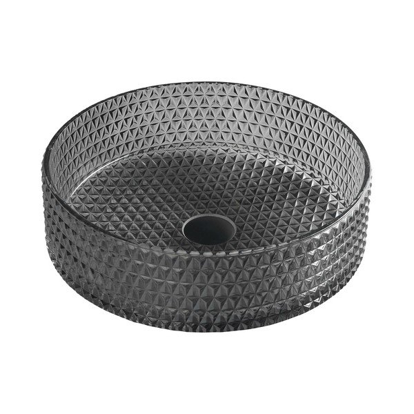 Čierne sklenené okrúhle umývadlo ø 39,5 cm Maragua – Sapho