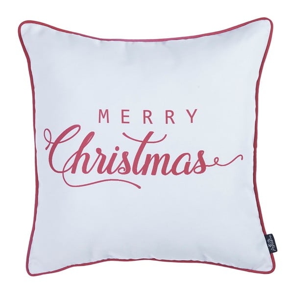 Bielo-červená vianočka obliečka na vankúš Mike & Co. NEW YORK Honey Merry Christmas, 45 × 45 cm