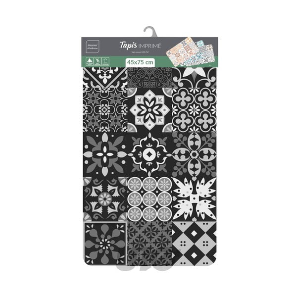 Čierny koberec z PVC 45x75 cm Salou – douceur d'intérieur-image-1