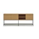 Nízka komoda v dekore duba v prírodnej farbe 195x80 cm Vedrana – Kave Home