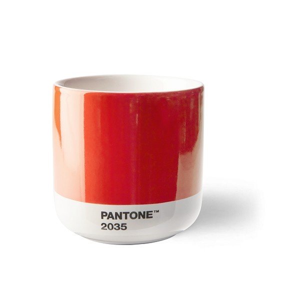 Červená porcelánová šálka na cappuccino 175 ml Red 2035 – Pantone